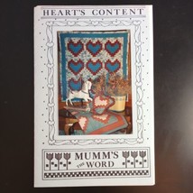 Heart&#39;s Content Quilt Pattern Mumm&#39;s the Word Square Baby Blanket 42&quot;x42&quot; VTG - $8.06