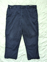 Carhartt FR 42x29 Men&#39;s Flame Resistant Navy Blue Canvas Work Pants - £23.52 GBP