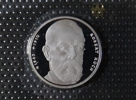 Germany 10 Mark Proof Silver Coin 1993 J Robert Koch Mint Sealed - £36.35 GBP
