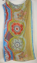 Multicolor Sheer Infinity rectangle scarf abstract ethnic print - $39.98