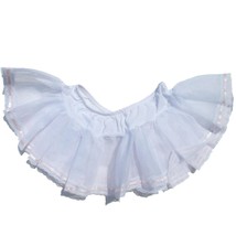 White Mesh Petticoat Pink Ribbon Weave Lace Trim Contrast Tutu Costume 1... - £15.47 GBP