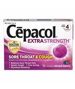 3-CEPACOL EXTRA STRENGTH SORE THROAT &amp; COUGH LOZENGES 16 PER BOX 01/2026 - $14.84