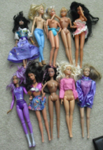 Lot of 10 Vintage to Modern Barbie and Friends Dolls w/ JEM in Some Clothes - £55.53 GBP