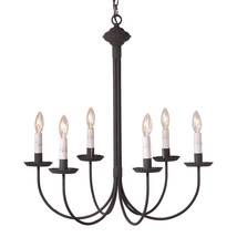 Irvin&#39;s Country Tinware 6-Arm Grandview Chandelier with Gray Sleeves - £388.31 GBP