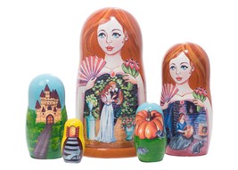 Cinderella Nesting Doll - 6&quot; w/ 5 Pieces - £53.20 GBP