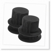 Snowman Chic: DIY Mini Black Top Hats - 4 Pcs Set for Festive Decorations - $42.56