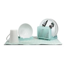 Grand Fusion Compact Collapsible Dish DryingRack and Ultra Absorbent Mic... - £10.26 GBP