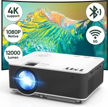 Outdoor Movie Projector, Tmy Native 1080P Projector With 5G Wifi And, Sd. - $116.94