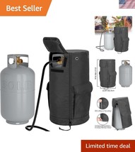 Stylish Black Outdoor Propane Tank Cover with Storage Pockets &amp; Convenie... - $45.00
