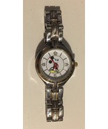 Womens Disney Gold &amp; Silver Tone Metal Band Mickey Mouse Watch MCK167 - $190.82 MXN