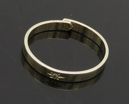 14K GOLD - Vintage Shiny Genuine Diamond Minimalist Band Ring Sz 10 - GR056 - $179.09