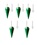 Bulk 5 Pcs Natural Malachite Crystal Gemstone Dowsing Pendulums - $915.99 MXN