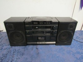 Vtg SONY CFD-454 Portable CD AM/FM Cassette Recorder Radio Boombox Stereo - £39.57 GBP