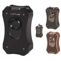 Lotus Emperor Table Cigar Lighter Quad Flames Cigar Rest Cap Choose Color - $116.24 CAD
