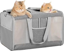 Extra Large Cat Carrier For 2 Cats, 24X 14X 16In Pet Carrier For Cat And Dog Up  - £38.32 GBP