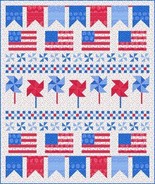 55&quot;x 65&quot; Stars &amp; Stripes Holiday Essentials Americana Moda - Quilt Kit M... - $2,280.63 MXN