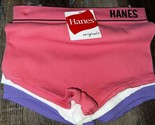 Hanes ~ Womens Boyshort Underwear Panties 3-Pair Nylon Blend Ribbed ~ S - $20.26