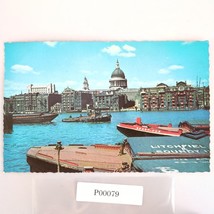 Vintage 1961 Postcard St Paul&#39;s Cathedral River Thames London England UK - $12.91