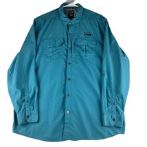 Wrangler ATG Shirt Men’s XL Aqua Blue Long Sleeve All Terrain Gear Outdoors - £15.01 GBP