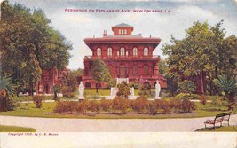 Esplanade Avenue Residence New Orleans Louisiana 1910c postcard - £5.93 GBP