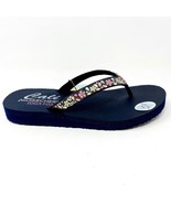 Skechers Mediation Daisy Garden Navy Multi Womens Size 7 Flip Flop Sandals - £31.93 GBP
