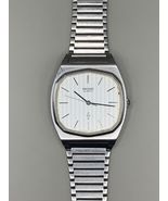 Vintage Seiko Quartz 7830-5060 TV Case Textured Dial Stainless Steel Jap... - $94.05