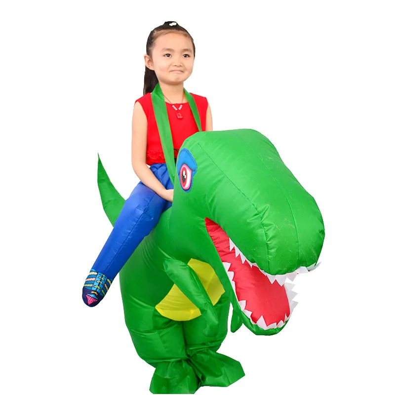 Ride Costume 2 size Inflatable Dinosaur T-Rex Fancy Dress adult Kids halloween - £34.39 GBP