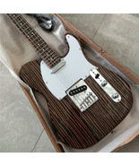 TL Shaped 6 Strings Electric Guitar,Zebra Wood Body&amp;Neck SD473 - $363.47 CAD