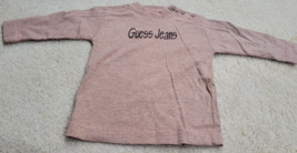 Rare 90s Vintage Baby GUESS JEANS USA PEACH Long Sleeve T Shirt Baby SZ ... - $18.50