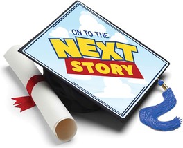 Tassel Toppers On To The Next Story Grad Cap Topper, Graduation Cap Decor, - $39.95