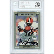 Ozzie Newsome Auto Cleveland Browns 1990 Action Packed On-Card Autograph Beckett - £78.32 GBP