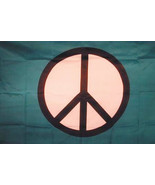 PEACE SIGN 3 X 5 FLAG hippie banner hang social groovy large 3x5 novelty... - $6.47 CAD