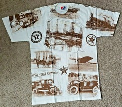 Vintage Texaco Patterned Printed T-Shirt Size Small-Medium U85 - £28.05 GBP