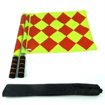 2Pcs Football Training Flags Deluxe Referee Flags Set Football Rugby Hockey Trai - £88.18 GBP