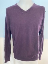 J.Crew Men&#39;s Cotton Cashmere Blend V-Neck Sweater, Purple, Size S - £18.66 GBP