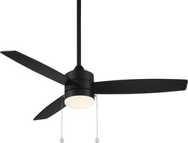 Wac Atlantis Indoor And Outdoor 3-Blade Pull Chain Ceiling Fan 52In Matte Black - £199.79 GBP