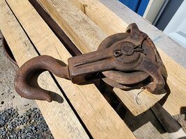 Vintage/Antique 5-1/2" Iron &amp; Steel Rope Pulley Rustic Decor - $49.99