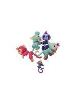 WowWee Fingerlings Interactive Baby Monkey Lot Of 4 Purple Turquoise Pin... - £37.98 GBP