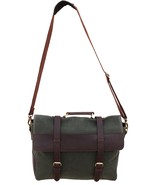 Handcrafted Canvas Office Work Messenger Portfolio Travel Bag Green 18SK... - €102,46 EUR