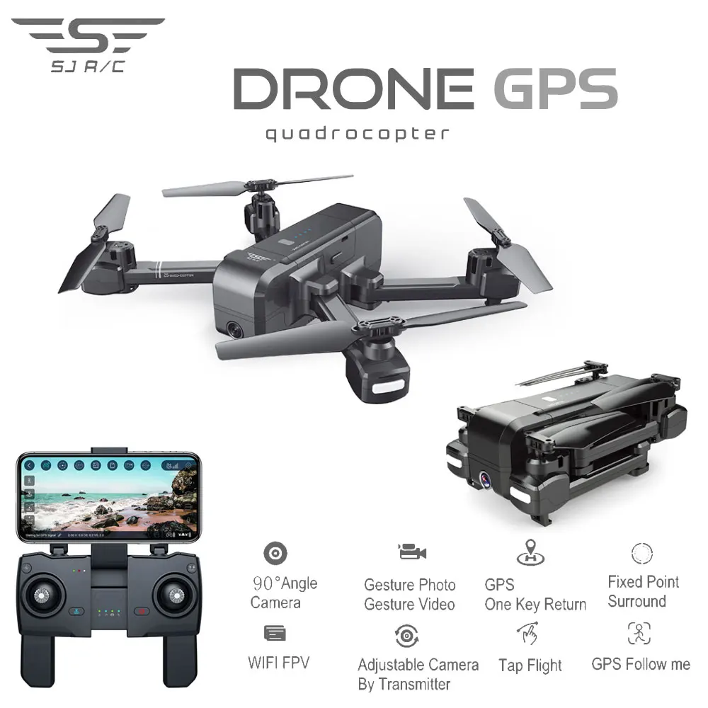 SJRC Z5 RC Drone Professional GPS RTF 5G WiFi FPV 1080P Camera With GPS ... - $139.12+