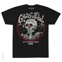 New GRATEFUL DEAD ON THE ROAD AGAIN 1980 LICENSED CONCERT BAND T SHIRT - £22.01 GBP