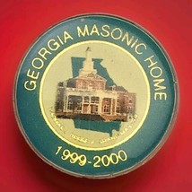 Georgia Masonic Home Pin Enamel Small Round Masons 1999-2000 - $9.95