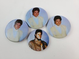 Lot 4 Vintage 1980&#39;s Young Michael Jackson Buttons Pin backs - £9.35 GBP