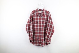 Vintage 90s Banana Republic Mens Large Faded Collared Flannel Button Shirt Plaid - £55.35 GBP
