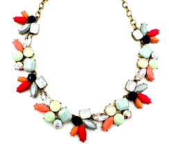 J Crew Pastel Floral Statement Necklace - £21.96 GBP