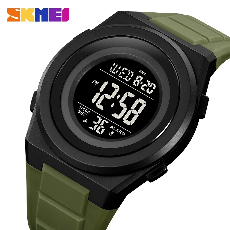 Watch  New Japan Digital movement Back Light   Mens  Wristwatch 5Bar Waterproof  - £46.17 GBP