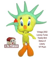 Looney Tunes Tweety Bird Statue Of Liberty 18&quot; Plush 2002 Warner Brothers Toy - £10.16 GBP