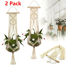 2 Pack Plant Hanger Flower Pot Plant Holder Large 4 Legs Macrame Jute 41 Inch US - $31.99