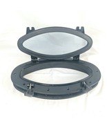 2pc 6in X 8-5/8in Black Boat Yacht Oval Opening Portlight ABS Tempered G... - $48.11 CAD