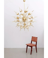 Italian Brass Murano glass and brass Sputnik chandelier, Italy - $1,376.00